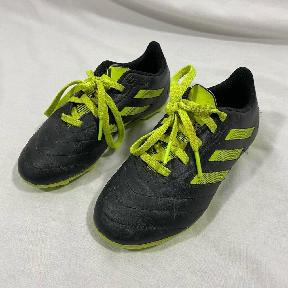 Adidas Goletto Boys Soccer Cleats Size 12K Shoes Black Green